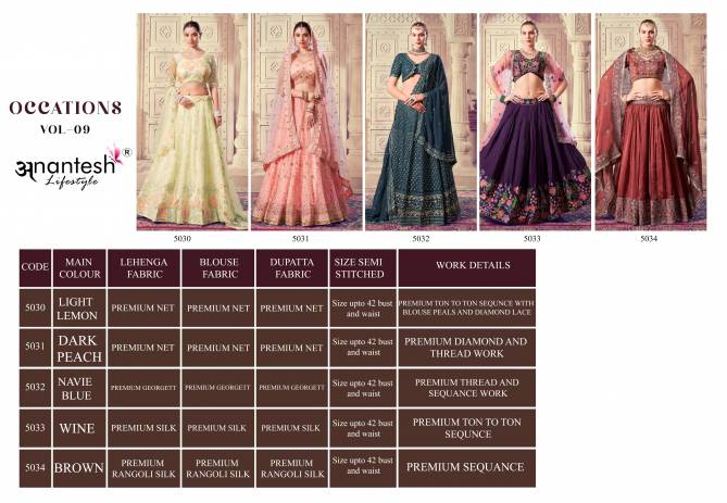 Occasions Vol 9 By Anantesh Bridemaid Wear Lehenga Choli Online Wholesale